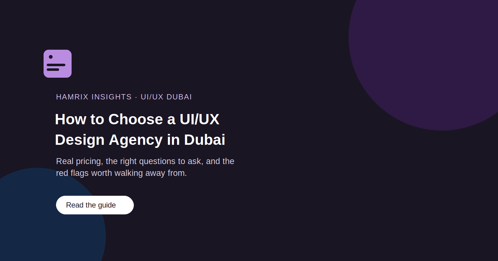 How to choose a UI UX design agency in Dubai hero banner